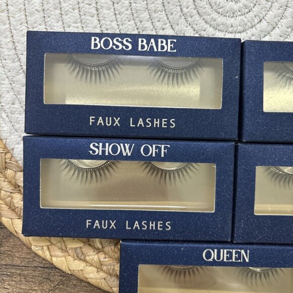 Faux Lashes 5 Pair Lash Set Boss Babe Doll Ladylike Queen Show Off NEW - Picture 2 of 8